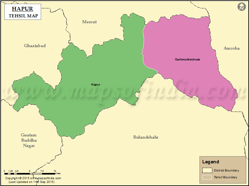 Tehsil Map of Hapur