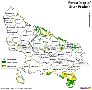 Uttar Pradesh Forest Map
