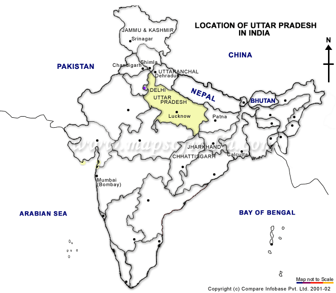 UttarPradesh Location Map