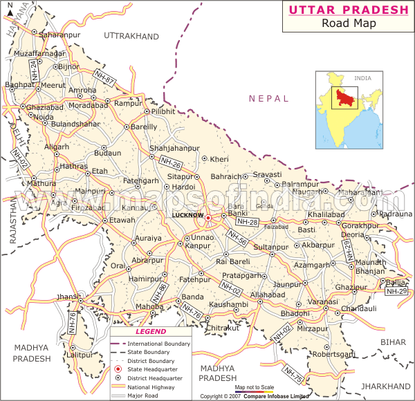 Map Uttar Pradesh