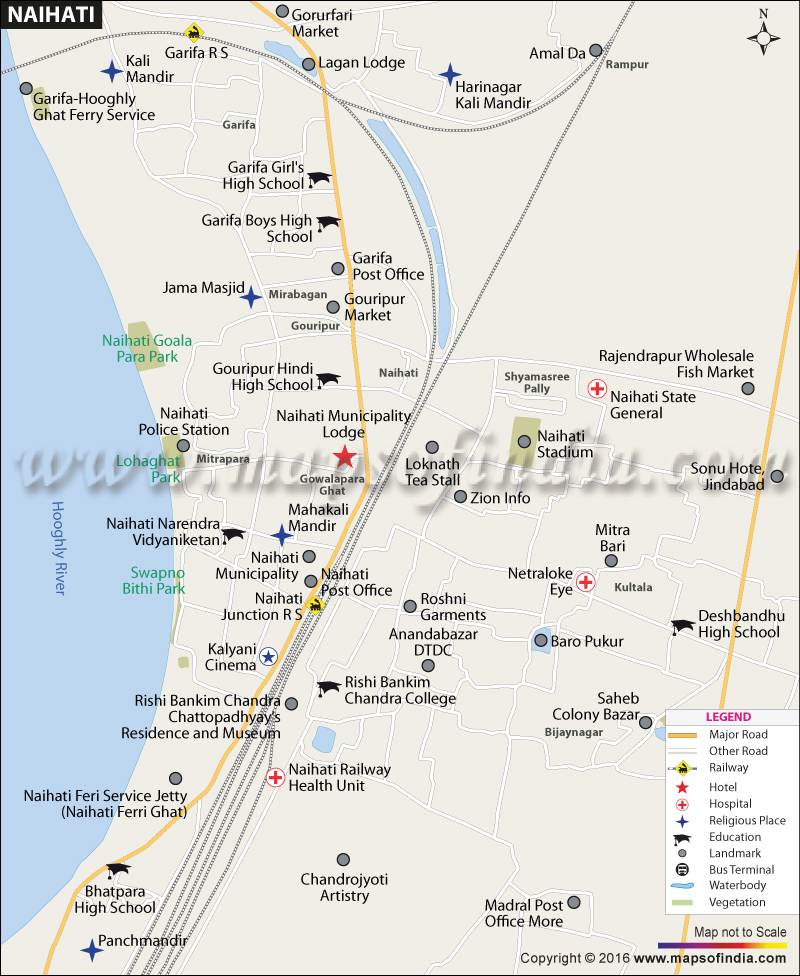 Naihati City Map