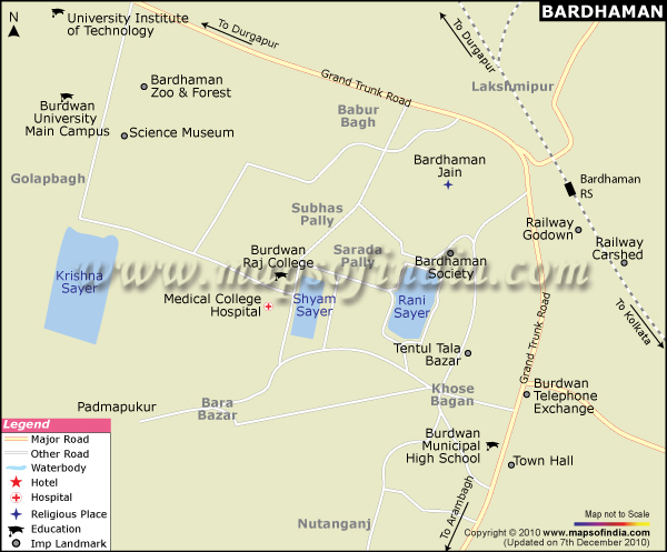 Bardhaman City Map