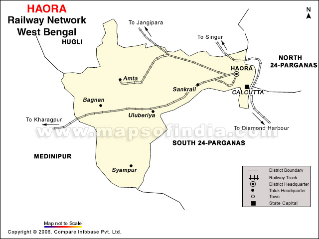 Haora Rail Network Map