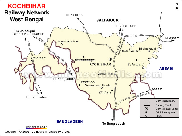 Koch Bihar Rail Network Map