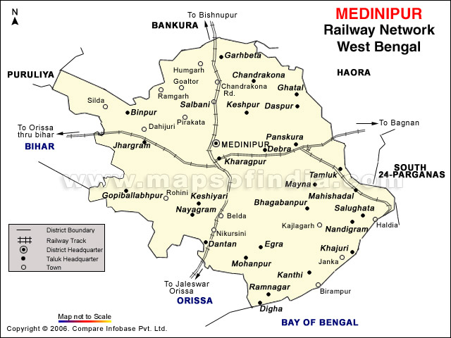 Medinipur Rail Network Map