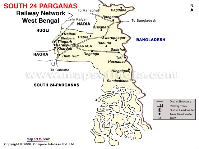 North 24-Parganas Rail Network Map