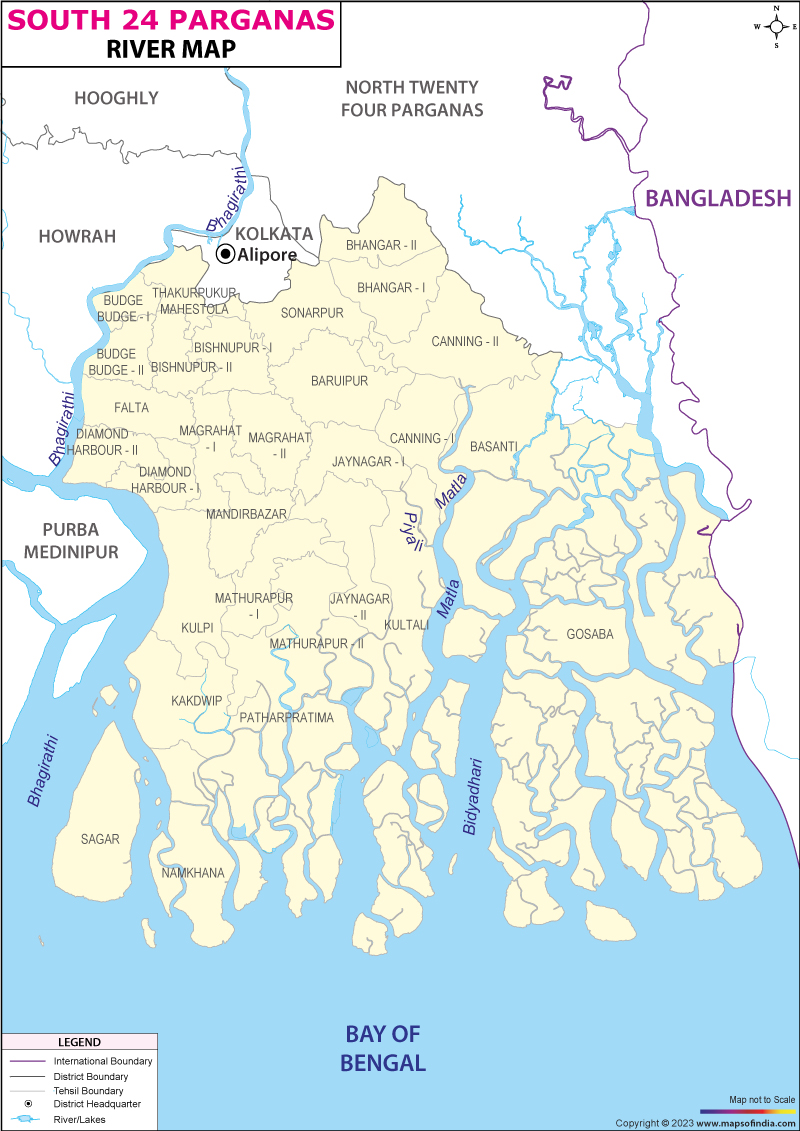 River Map of South 24-Parganas