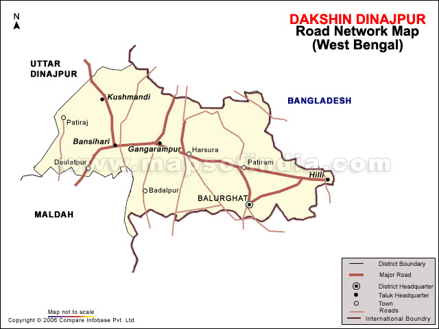 Dakshin Dinajpur Road Map
