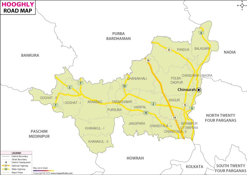 Road Map of Hugli