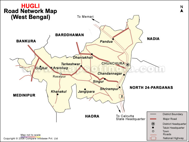 Hugli Road Network Map