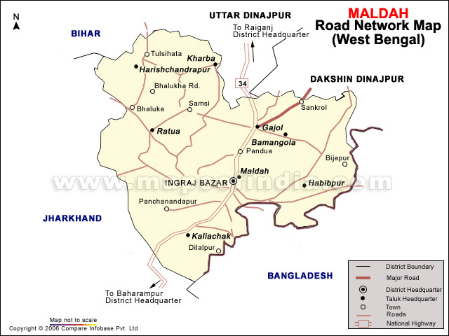 Maldah Road Network Map