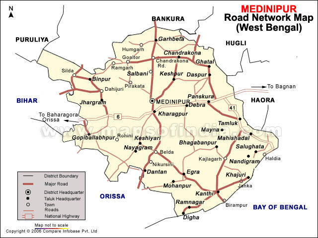 Medinipur Road Network Map