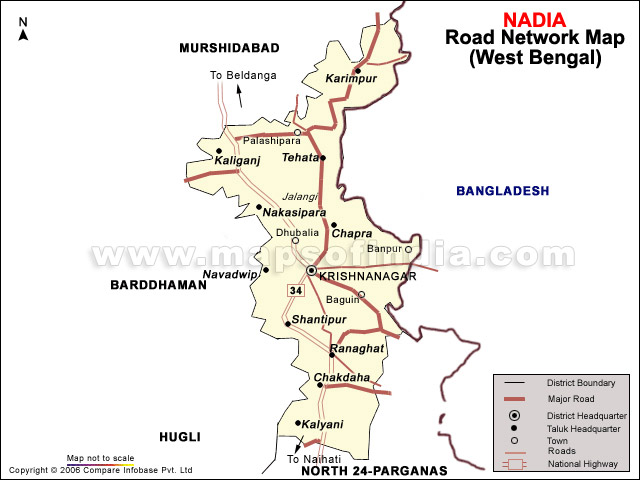 Nadia Road Network Map