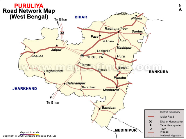 Puruliya Road Network Map