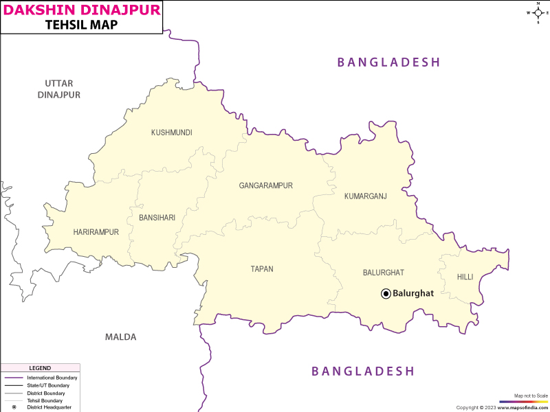 Tehsil Map of Dakshin Dinajpur