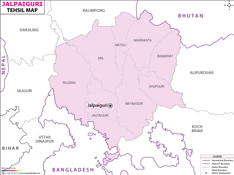 Tehsil Map of Jalpaiguri