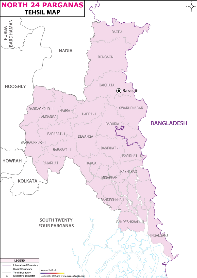 Tehsil Map of North 24 Parganas