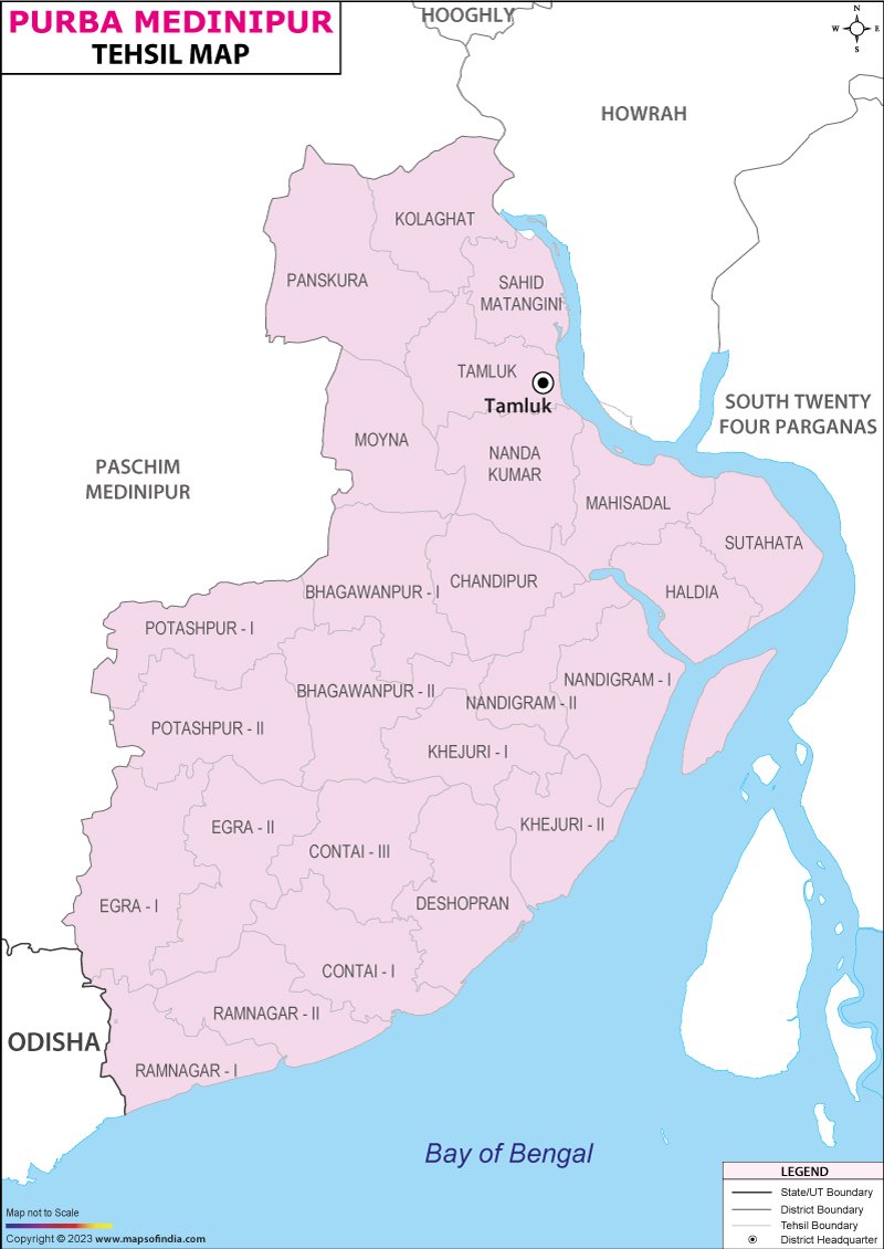 Tehsil Map of Purba Mednipur