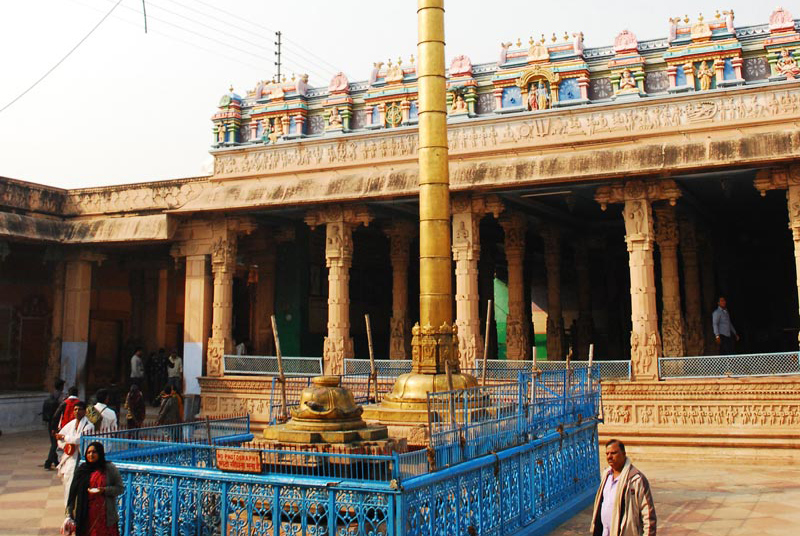 Pillar at Sri Ranganatha Temple in Vrindavan