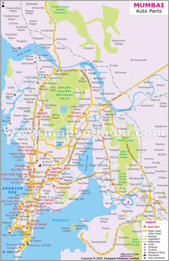 Auto Parts Centre Locations Map