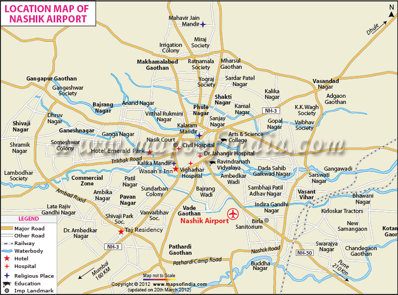 Map of Nasik Airport