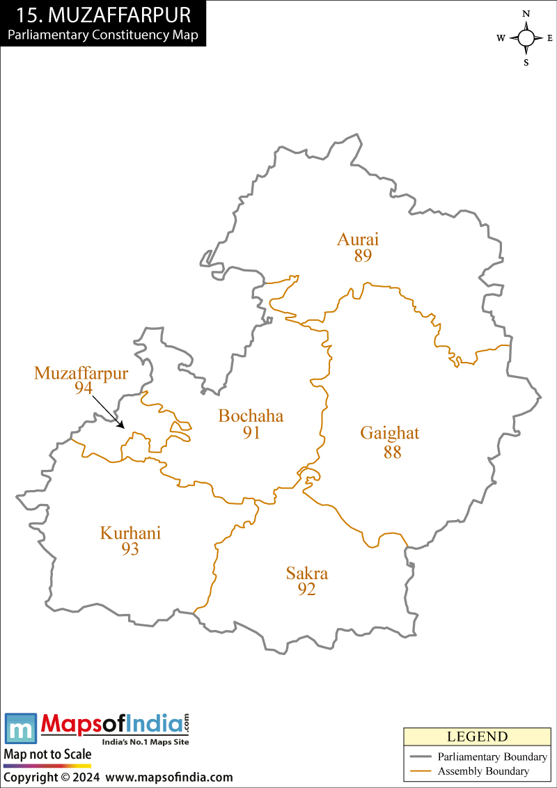 Muzaffarpur Parliamentary Constituency Map