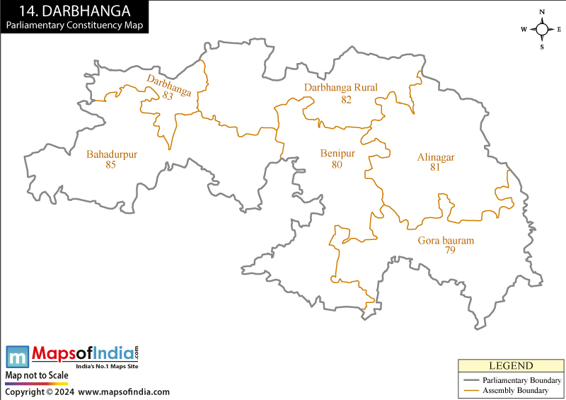 Darbhanga Parliamentary Constituency Map, Election Results and Winning MP