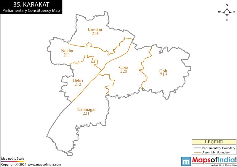 Karakat Constituency Map