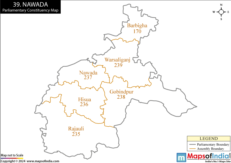 Nawada Constituency Map