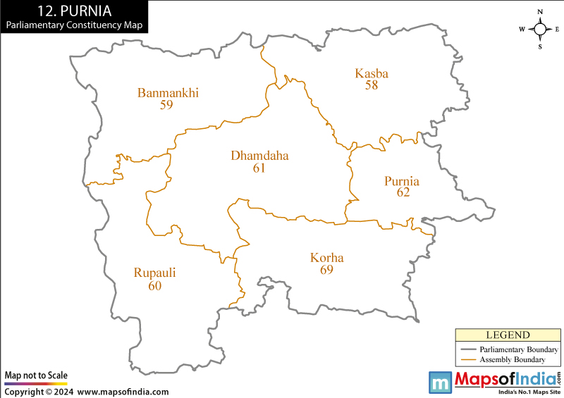 Purnea Constituency Map