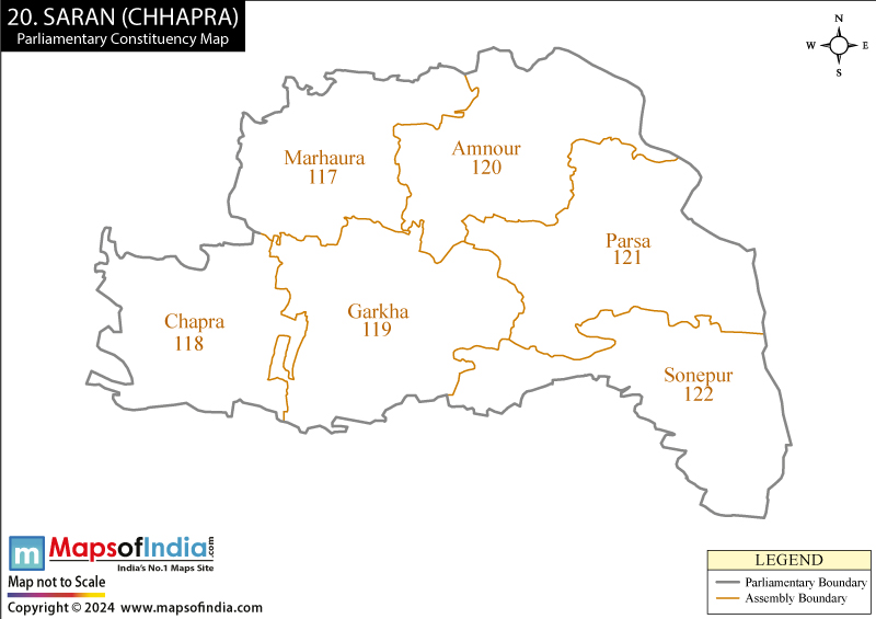 Saran Constituency Map