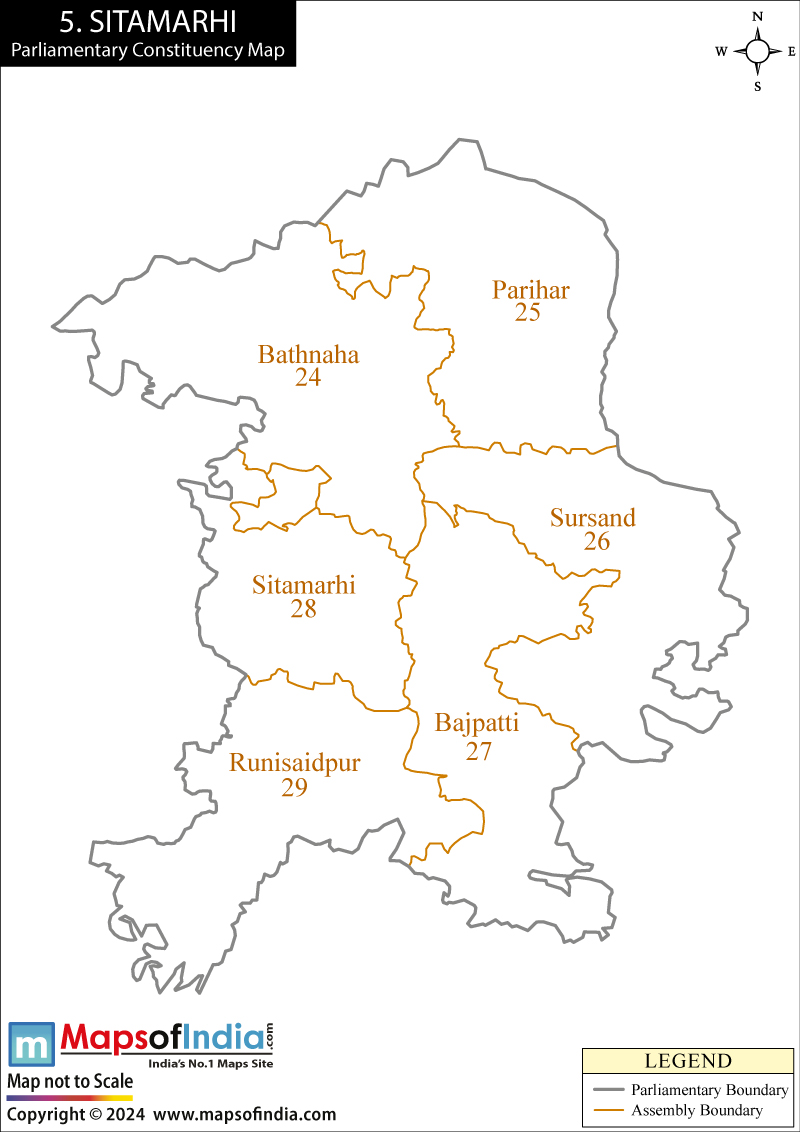 Sitamarhi Parliamentary Constituency Map, Election Results and Winning MP