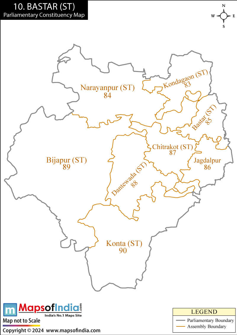 Bastar Constituency Map