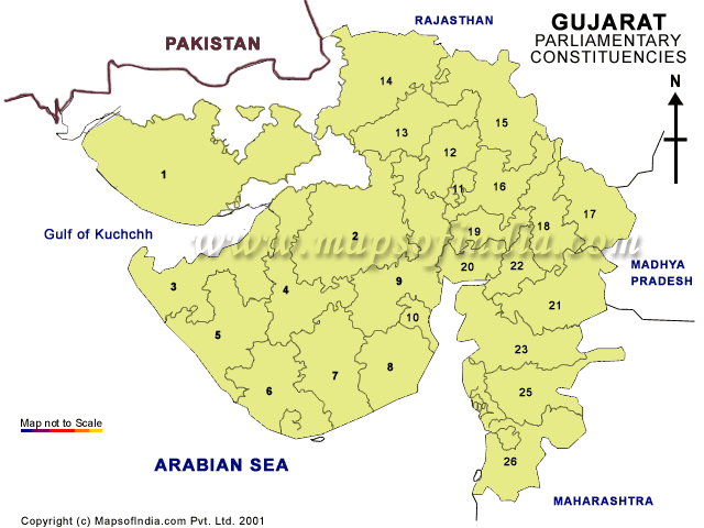 Gujarat Parliamentary Constituency Map