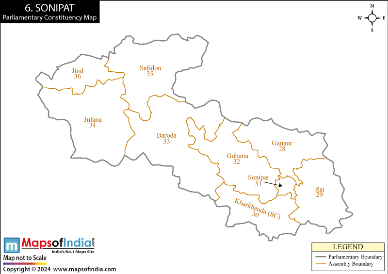 Sonipat Constituency Map