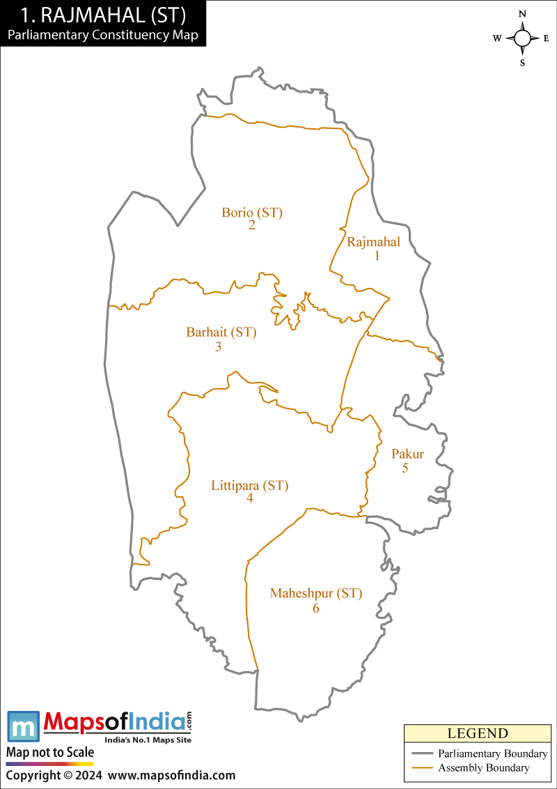 Rajmahal Parliamentary Constituency Map
