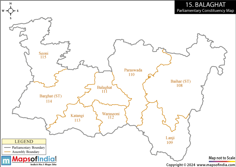 Map of Balaghat Parliamentary Constituency