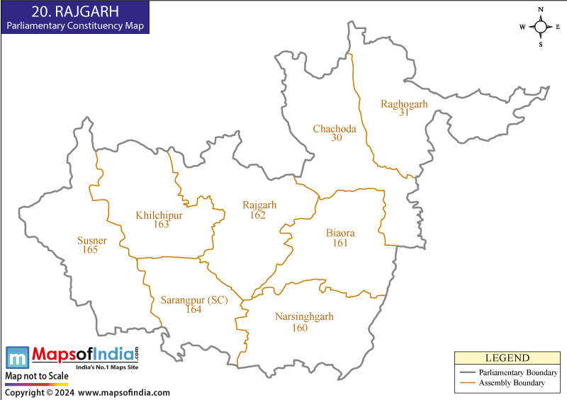 Map of Rajgarh Parliamentary Constituency