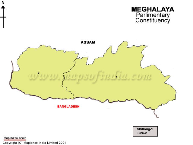 Meghalaya Parliamentry Constituencies Map