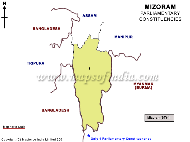Mizoram Parliamentry Constituencies Map