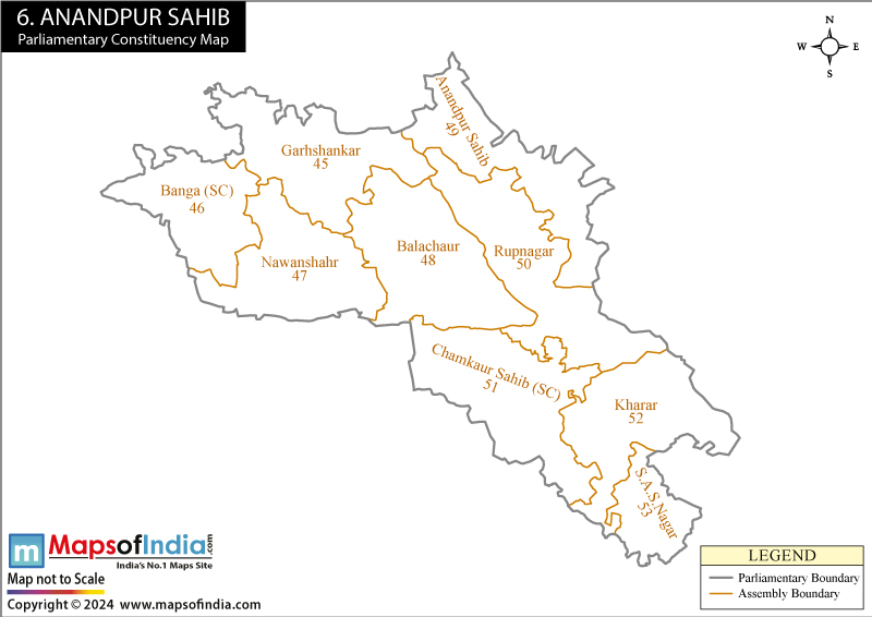 Anandpur Sahib Constituencies Map punjab