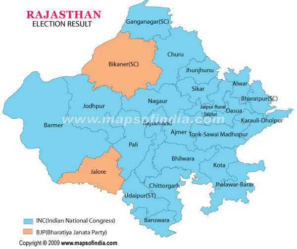 Rajasthan Assembly Constituency Map