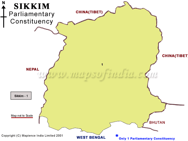 Sikkim Parliamentry Constituencies Map