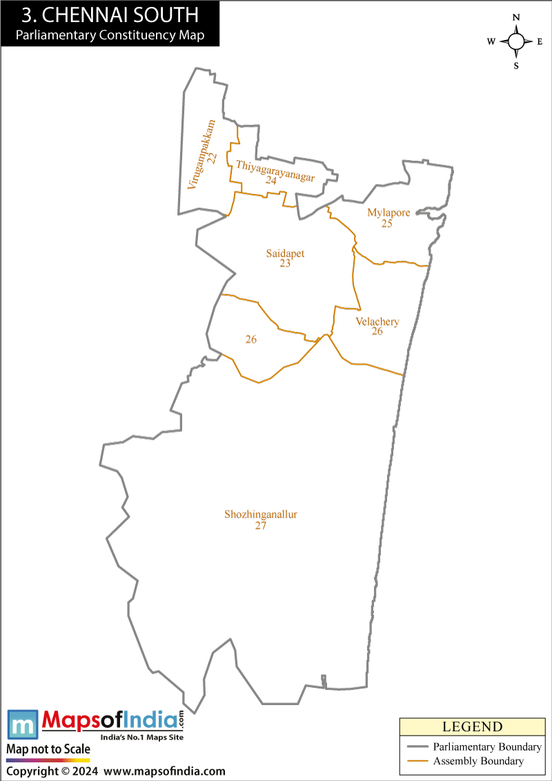 Chennai South Constituency Map