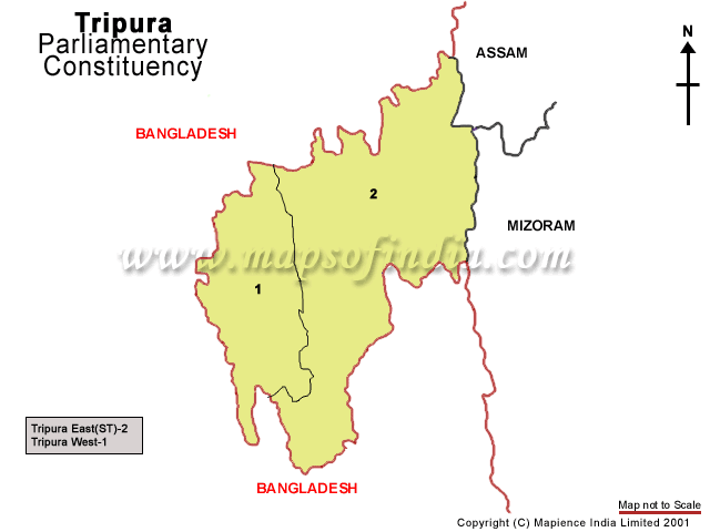 Tripura Parliamentry Constituencies Map