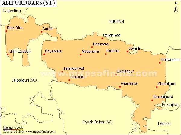 Alipurduars Constituency Map