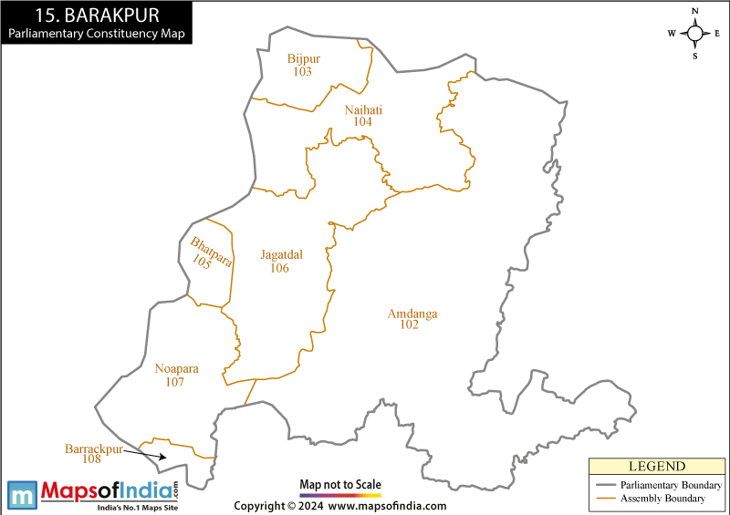 Barrackpore Parliamentary Constituency Map