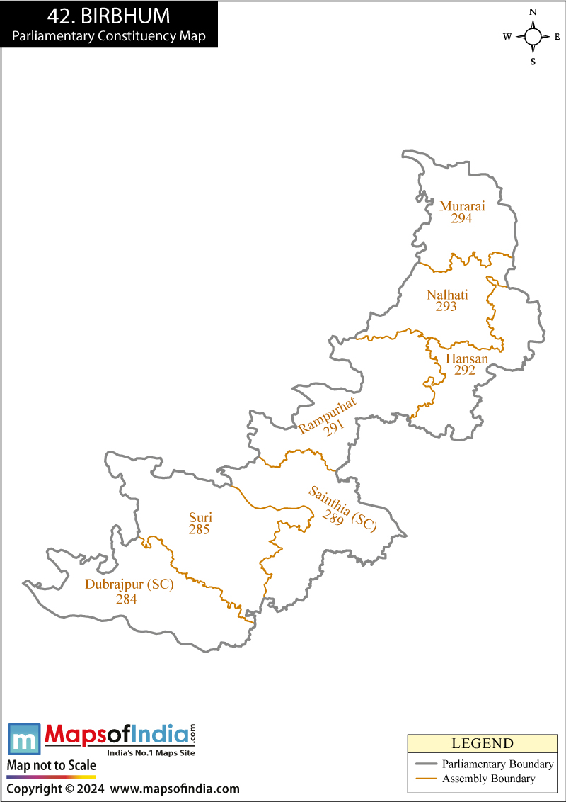 Birbhum Parliamentary Constituency Map, Election Results and Winning MP