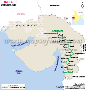 Dandi March Route Map