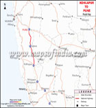 Kolhapur to Pune Route Map
